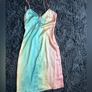 Rainbow Pastel Midi Dress